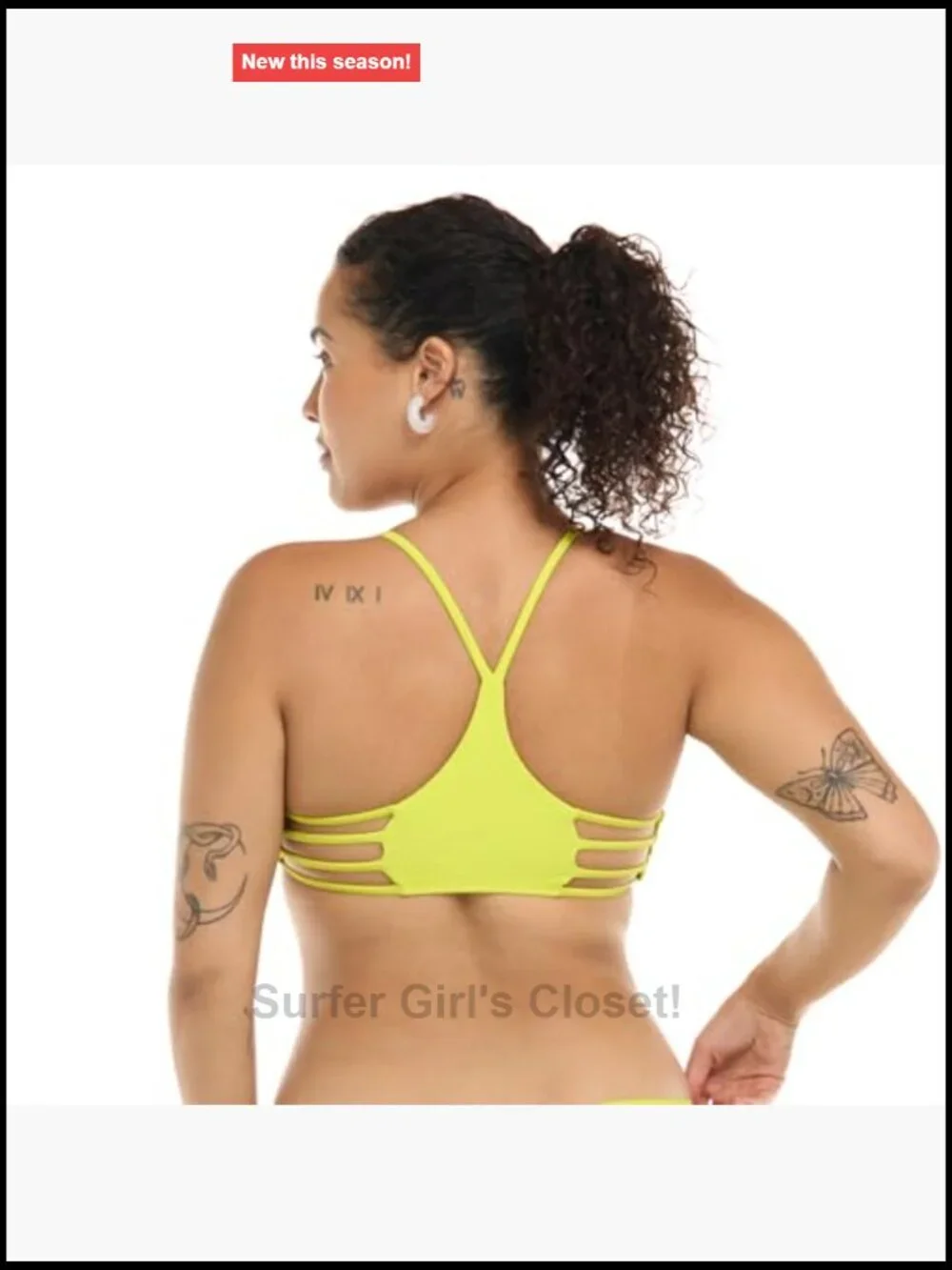 Strappy Back Bikini Top with Removable Soft Cups
